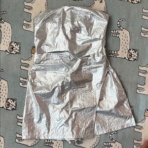 Zara Silver Strapless Romper